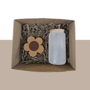 Personalized Gift - Frosted Glass Can 475ml - Coaster