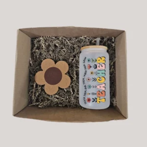 Personalized Gift - Frosted Glass Can 475ml - Coaster