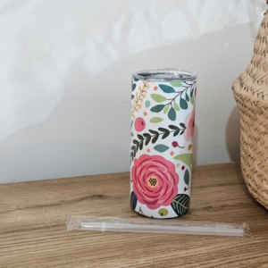 Green Flower Blossom Tumbler 15oz - 450ml