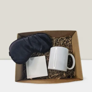 Personalized Gift - Mug 11oz - Coaster -Black Sleep Mask