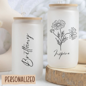 Frosted Glass Can - Inspire