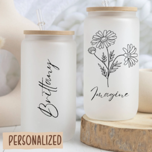 Frosted Glass Can - Imagine