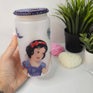 Frosted Glass Can - Stones Lid - Create your Own