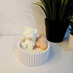 Cloud & Cuddle – Teddy Bear Candle in Ceramic Jar Soya Candle – Scented