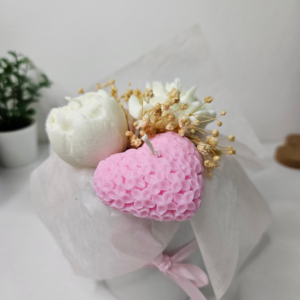 Tiny Flower - Heart -  Bouquet Soya Candles – Scented