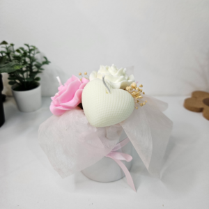 Tiny Flower - Heart -  Bouquet Soya Candles – Scented