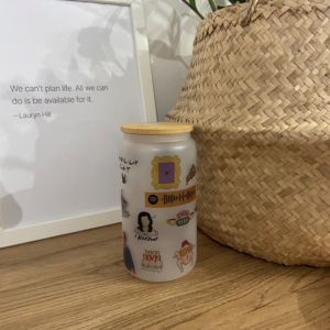 Frosted Glass Can - Friends