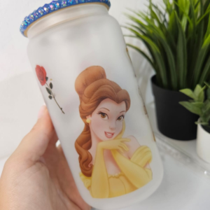 Frosted Glass Can - Stones Lid - Create your Own