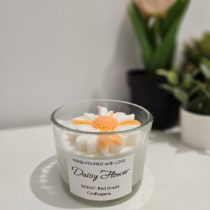 Daisy Flower Soy Candle - Select your Favorite Aroma- 200ml