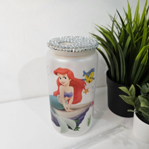 Frosted Glass Can - Stones Lid - Create your Own